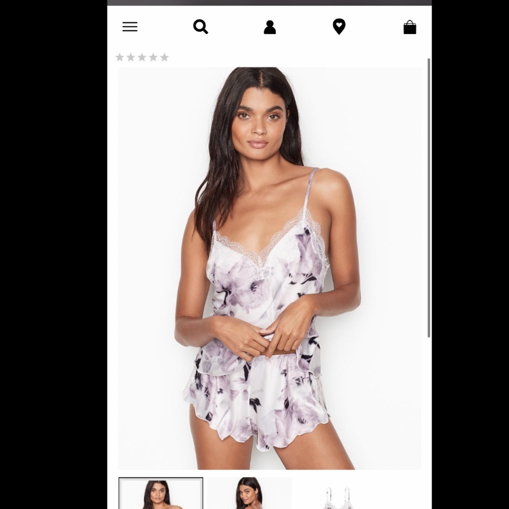 Victoria’s Secret floral satin sleep set- medium